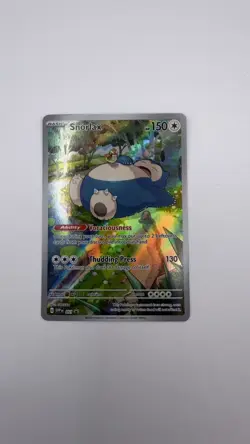 Pokemon TCG Snorlax Illustration Rare Scarlet and Violet 151 ETB Promo - Image 1