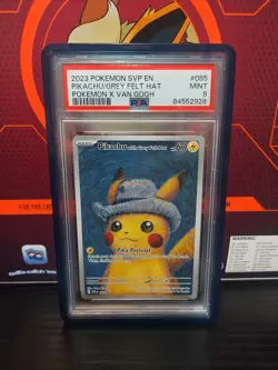 Pokemon Pikachu TCG Grey Felt Hat #085 Promo Van Gogh Pikachu - Image 1