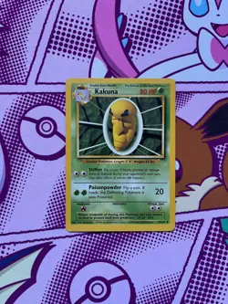 Pokemon TCG - Kakuna 33/102 - Base Set Unlimited - WOTC - Vintage - Played - Image 1