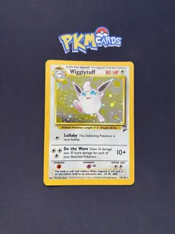 Pokemon TCG Wigglytuff Base Set 2 19/130 Holo Rare LP. - Image 1
