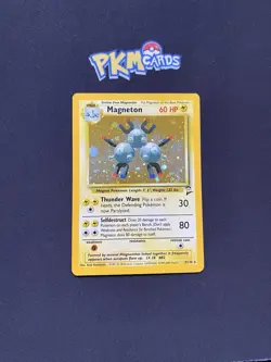 Pokemon TCG Magneton Base Set 2 9/130 Holo Rare Swirl LP. - Image 1