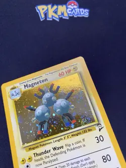 Pokemon TCG Magneton Base Set 2 9/130 Holo Rare Swirl LP. - Image 4