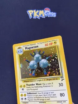 Pokemon TCG Magneton Base Set 2 9/130 Holo Rare Swirl LP. - Image 5
