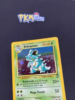 Pokemon TCG Nidoqueen Base Set 2 12/130 Holo Rare Swirl LP. - Image 3