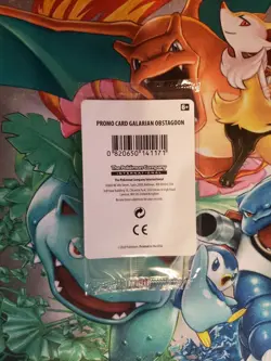 Pokemon Sword & Shield Stamped Promo Card Galarian Obstagoon 119/202 Holo Sealed - Image 2