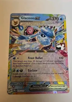 Play! Pokemon Prize Pack Series 7 Prismatic Evolutions 026/131 Glaceon ex New - Image 1