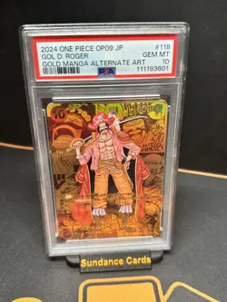 One Piece PSA 10 Gol D Roger Gold Manga Alternate Art 2024 OP09-118 SEC JPN (US) - Image 2