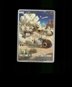 FAN-ART READ DESCRIPTION BELOW HOLO Hippopotas Card Hippopotas Pokemon Card p1 - Image 1
