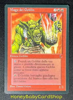 MTG The Dark - Italian 1995 Goblin Wizard M/NM Card DRK Rare Old School 93/94 - Image 2