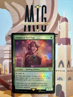 Delighted Halfling ✨ FOIL ✨ MTG NM LOTR The Lord of the Rings (0158) - Image 1
