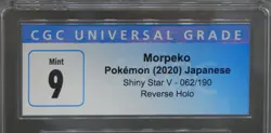 CGC 9 Pokemon card MORPEKO Shiny Star V Japanese 2020 062/190 MINT reverse holo - Image 3
