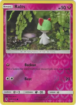Pokemon RALTS REVERSE HOLO Sun & Moon Lost Thunder 139/214 PACK FRESH - Image 1