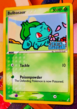 Pokemon TCG Bulbasaur 45/100 Crystal Guardians Reverse Holo Stamped LP - Image 1