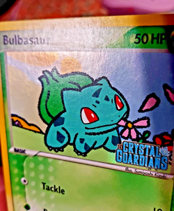 Pokemon TCG Bulbasaur 45/100 Crystal Guardians Reverse Holo Stamped LP - Image 3