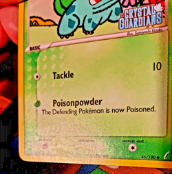 Pokemon TCG Bulbasaur 45/100 Crystal Guardians Reverse Holo Stamped LP - Image 4