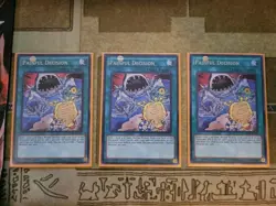 YUGIOH TCG 3X PAINFUL DECISION DOCS-EN065 SECRET 1ST EDITION NM - Image 1