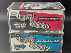 2x Pokemon Black Bolt White Flare Sealed Booster Bundle Display Case W/Acrylic - Image 4