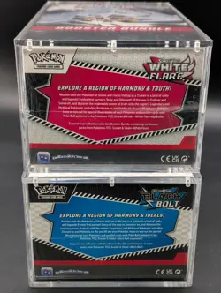 2x Pokemon Black Bolt White Flare Sealed Booster Bundle Display Case W/Acrylic - Image 3
