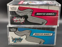 2x Pokemon Black Bolt White Flare Sealed Booster Bundle Display Case W/Acrylic - Image 4
