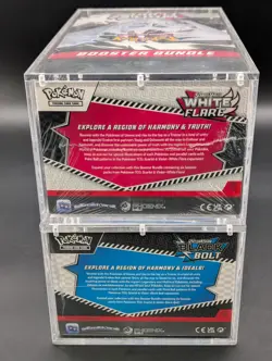 2x Pokemon Black Bolt White Flare Sealed Booster Bundle Display Case W/Acrylic - Image 3