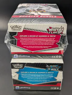 2x Pokemon SV10.5 Black Bolt White Flare Sealed Booster Bundle Display Case - Image 4