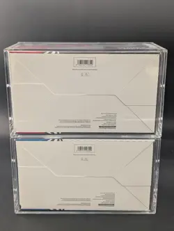 2x Pokemon SV10.5 Black Bolt White Flare Sealed Booster Bundle Display W/Acrylic - Image 2