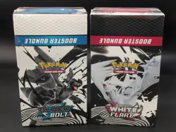 2x Pokemon SV10.5 Black Bolt White Flare Sealed Booster Bundle Display Case - Image 1
