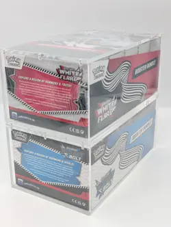 Pokemon SV10.5 Black Bolt White Flare Sealed LOT 2 Booster Bundle Display Case - Image 3