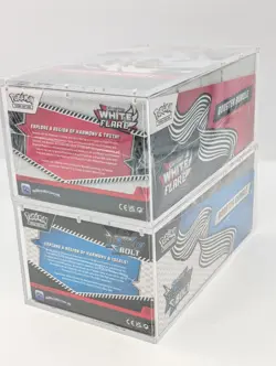 Pokemon SV10.5 Black Bolt White Flare Sealed LOT 2 Booster Bundle Display Case - Image 3