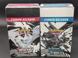 2x Pokemon SV10.5 Black Bolt White Flare Sealed Booster Bundle Display Case - Image 1