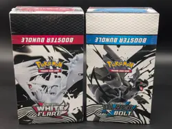 2x Pokemon SV10.5 Black Bolt White Flare Sealed Booster Bundle Display Case - Image 1