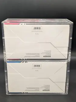2x Pokemon SV10.5 Black Bolt White Flare Sealed Booster Bundle Display W/Acrylic - Image 2