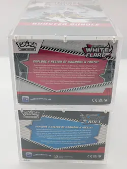 2x Pokemon SV10.5 Black Bolt White Flare Sealed Booster Bundle Display W/Acrylic - Image 3