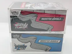 2x Pokemon SV10.5 Black Bolt White Flare Sealed Booster Bundle Display W/Acrylic - Image 4