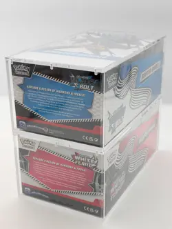 2x Pokemon SV10.5 Black Bolt White Flare Sealed Booster Bundle Display W/Acrylic - Image 3