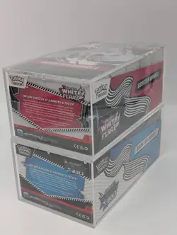 2x Pokemon SV10.5 Black Bolt White Flare Sealed Booster Bundle Display W/Acrylic - Image 3