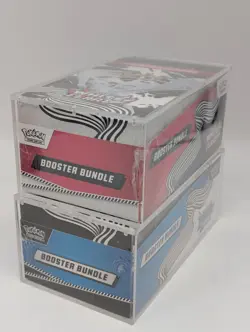 2x Pokemon SV10.5 Black Bolt White Flare Sealed Booster Bundle Display W/Acrylic - Image 4