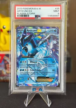 2013 POKEMON BLACK AND WHITE PLASMA STORM #25 ARTICUNO EX PSA 9 - Image 1
