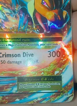 Pokemon Mega CHARIZARD EX 13/108 XY Evolutions Holo Ultra Rare Trading Card HP - Image 5