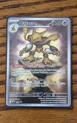 Pokemon TCG Alakazam 009 - Mega Evolutions Promos Black Star NM Card - Image 1