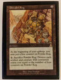 MTG English Magic Card Very Light Play POWDER KEG Urza's Destiny Read Descriptio - Image 1