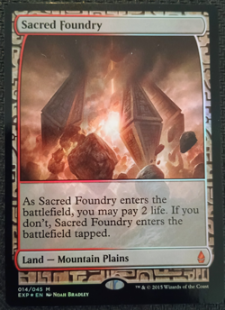 MTG Sacred Foundry NM Foil Zendikar Expedition (English) - Image 1