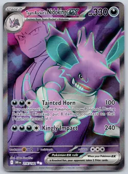 Team Rocket's Nidoking ex 216/182 (NM) Destined Rivals - Ultra Rare Pokemon TCG - Image 1