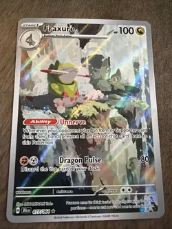 Pokemon TCG Fraxure SV Shrouded Fable 077/064 Illustration Rare Full Art Holo - Image 1