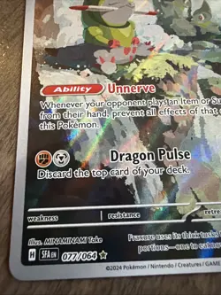 Pokemon TCG Fraxure SV Shrouded Fable 077/064 Illustration Rare Full Art Holo - Image 3
