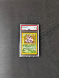 1999 POKEMON BASE SET UNLIMITED #11 NIDOKING-HOLO PSA 8 - Image 1