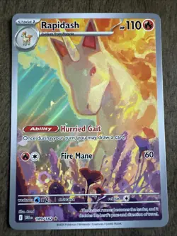 Pokemon TCG Rapidash 189/182 Sv10: Destined Rivals Illustration Rare Holo - Image 1