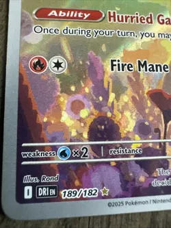 Pokemon TCG Rapidash 189/182 Sv10: Destined Rivals Illustration Rare Holo - Image 3