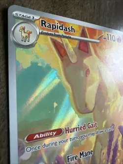 Pokemon TCG Rapidash 189/182 Sv10: Destined Rivals Illustration Rare Holo - Image 4