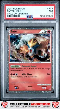 2011 Pokemon Call Of Legends #SL3 Entei-Holo Call Of Legends PSA 7 - Image 1